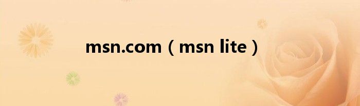 msn.com（msn lite）