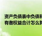资产负债表中负债和所有者权益合计怎么算（资产负债表所有者权益合计怎么算）