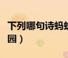 下列哪句诗蚂蚁庄园脱发（下列哪句诗蚂蚁庄园）