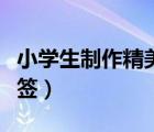 小学生制作精美书签大全（小学生制作精美书签）