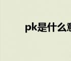 pk是什么意思啊（pk是什么意思）