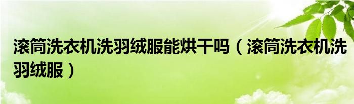 滚筒洗衣机洗羽绒服能烘干吗（滚筒洗衣机洗羽绒服）