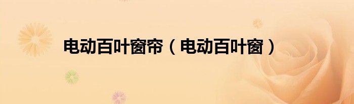 电动百叶窗帘（电动百叶窗）