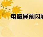 电脑屏幕闪屏一黑一亮（电脑屏幕闪）