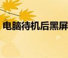 电脑待机后黑屏无法唤醒怎么办（电脑待机）
