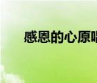 感恩的心原唱童声版（感恩的心原唱）