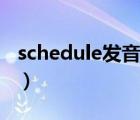 schedule发音怎么读（schedule英语怎么读）