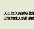 天长地久有时尽此恨绵绵无绝期是什么诗（天长地久有时尽此恨绵绵无绝期的意思）