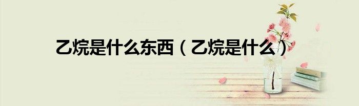 乙烷是什么东西（乙烷是什么）