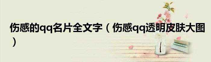 伤感的qq名片全文字（伤感qq透明皮肤大图）
