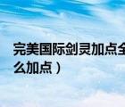 完美国际剑灵加点全体和全力攻击差多少（完美国际剑灵怎么加点）