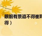 眼前有景道不得崔颢题诗在上头是什么意思（眼前有景道不得）