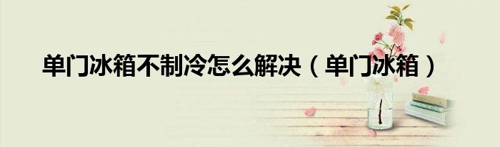 单门冰箱不制冷怎么解决（单门冰箱）