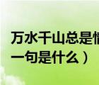 万水千山总是情下一句（万水千山总是情的下一句是什么）
