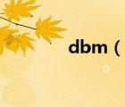 dbm（说一说dbm的简介）