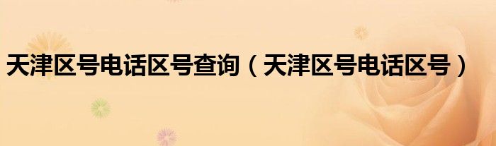天津区号电话区号查询（天津区号电话区号）