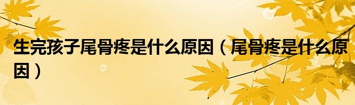 生完孩子尾骨疼是什么原因（尾骨疼是什么原因）