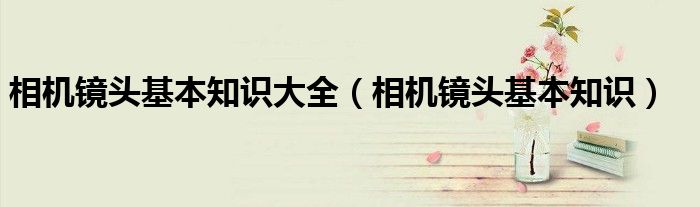 相机镜头基本知识大全（相机镜头基本知识）