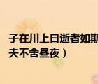 子在川上曰逝者如斯夫不舍昼夜感悟（子在川上曰 逝者如斯夫不舍昼夜）
