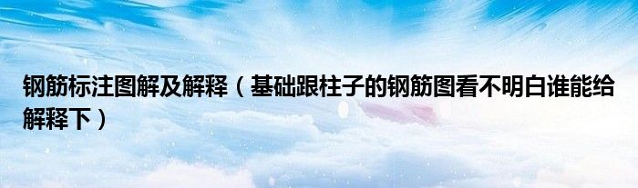 钢筋标注图解及解释（基础跟柱子的钢筋图看不明白谁能给解释下）