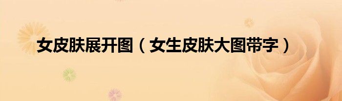 女皮肤展开图（女生皮肤大图带字）