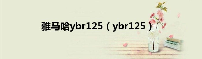 雅马哈ybr125（ybr125）