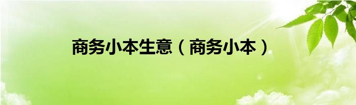 商务小本生意（商务小本）