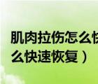 肌肉拉伤怎么快速恢复要多少天（肌肉拉伤怎么快速恢复）