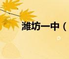 潍坊一中（说一说潍坊一中的简介）