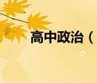 高中政治（说一说高中政治的简介）