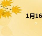 1月16日新闻（1月16日）