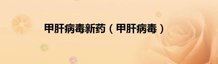 甲肝病毒新药（甲肝病毒）