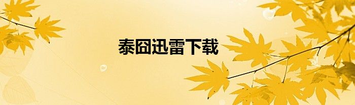 泰囧迅雷下载
