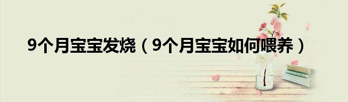 9个月宝宝发烧（9个月宝宝如何喂养）