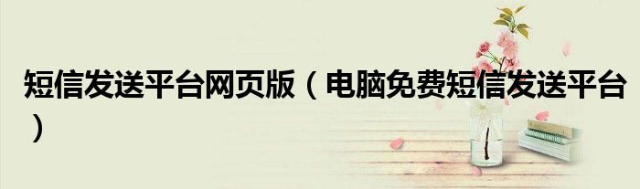 短信发送平台网页版（电脑免费短信发送平台）