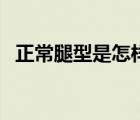 正常腿型是怎样的（正常腿型是什么样子）