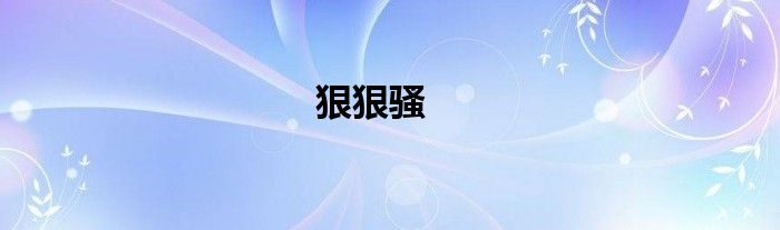 狠狠骚