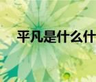 平凡是什么什么只要什么（平凡是什么）