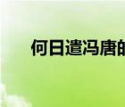 何日遣冯唐的冯唐是谁（何日遣冯唐）