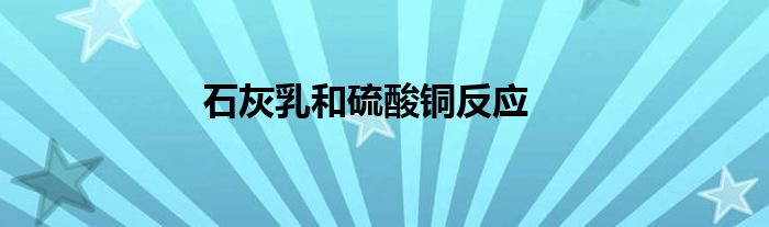 石灰乳和硫酸铜反应