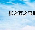 张之万之马原文及翻译（张之万之马）
