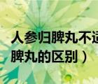 人参归脾丸不适宜人群（人参归脾丸和人参健脾丸的区别）