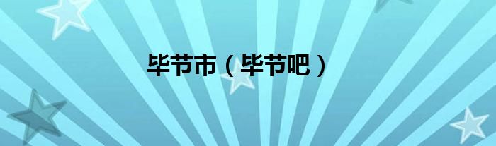 毕节市（毕节吧）