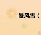 暴风雪（说一说暴风雪的简介）