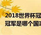2018世界杯冠军是哪个国家的（2018世界杯冠军是哪个国家）