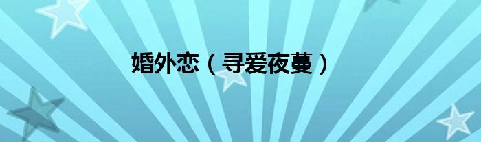 婚外恋（寻爱夜蔓）