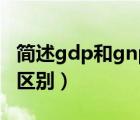 简述gdp和gnp的概念及区别（gnp和gdp的区别）