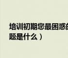 培训初期您最困惑的问题是什么?（培训初期您最困惑的问题是什么）