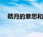 皓月的意思和含义是什么（皓月的意思）
