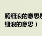 腾细浪的意思是什么走泥丸的意思是什么（腾细浪的意思）